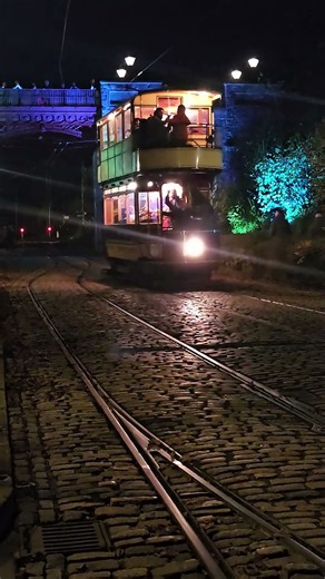 Chesterfield Corporation 7 Tram at night