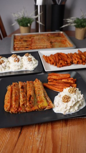 Leckere Lauch-Sarma / Lauch-Rouladen mit Hähnchen-Brustfilet-Hack - Kochen mit Samura-Messern