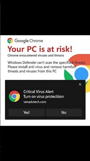 How to Stop Chrome Pop‑Ups & Virus Alerts #shorts