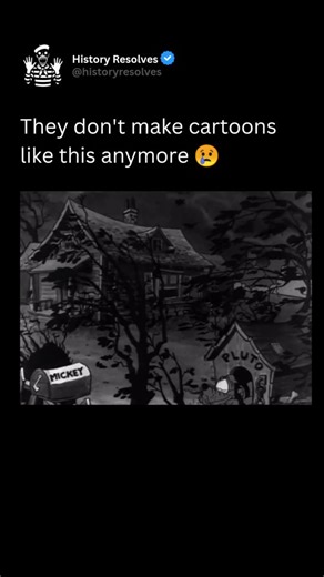 History | Ancient History on Instagram: "The Mad Doctor (1933) is a darkly atmospheric Mickey Mouse cartoon produced by Walt Disney during a brief period when the studio experimented with horror elements in animation. The short features Mickey venturing into a creepy castle owned by a deranged scientist who plans to transplant Pluto’s head onto a chicken’s body, creating one of the most unsettling storylines in early Disney history. Filled with shadowy corridors, bizarre contraptions, and surrea