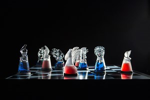 Watch The Glass Knights premium chess set on Amazon Live