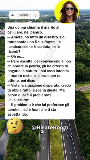 😨 Incidente costoso #barzellette #divertente #umorismo #comicità #risate #italia #perte #ridere