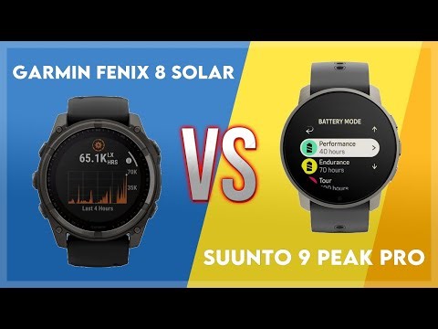 Garmin Fenix 8 Solar vs Suunto 9 Peak Pro Comparison
