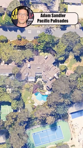 Adam Sandler‘s mansion worth $12 million in pacific palisades us #celebrityhous #house #Home #mansion | Real Estate of Stars