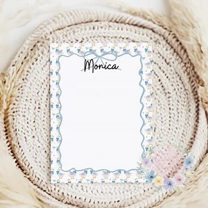 Personalized Notepad | Custom Stationary | Blue Bow Silly Goose - Etsy