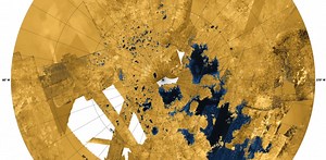 Cassini spots mosaic of Titanic extraterrestrial seas