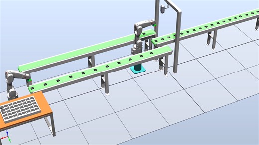 robotstudio软件ABB仿真机器人 芯片分拣装盒