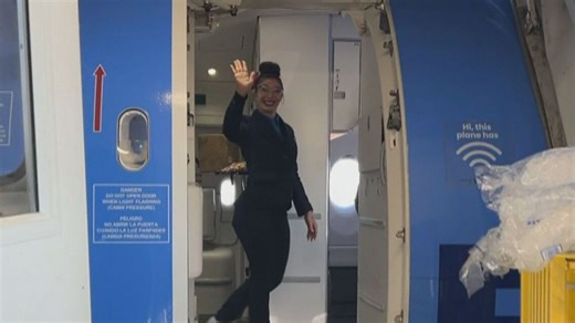 On board the first Washington, D.C. flight from the Tri-Cities