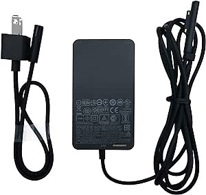 New Surface Pro Charger Compatible with Microsoft Windows Surface Pro 9 8 3 7 6 5 4 X Laptop AC Adapter 1 2 3 4 with 5V 1A USB Charging Port LED 44W Power Supply Cord