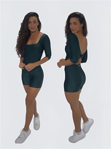 High Compression One Piece Workout Jumpsuit for Women | Open Back Short Romper | Sculpting Athleisure Activewear - Etsy UK