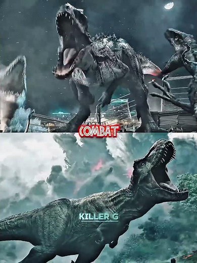 Indominus Rex (Jurassic World) vs Rexy (Jurassic World Fallen Kingdom) #jurassicworld #shorts