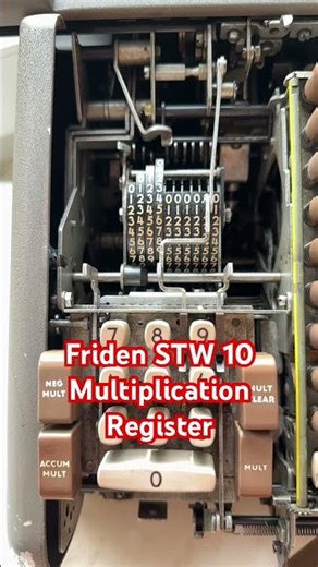 Friden STW 10 Multiplication Register decreasing in operation #asmr #machine #nostalgia #calculator