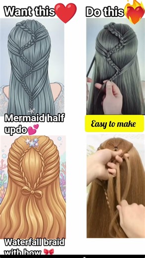 French Braid ✨ + Twist Half-Up 💫 | Easy & Elegant Hairstyle