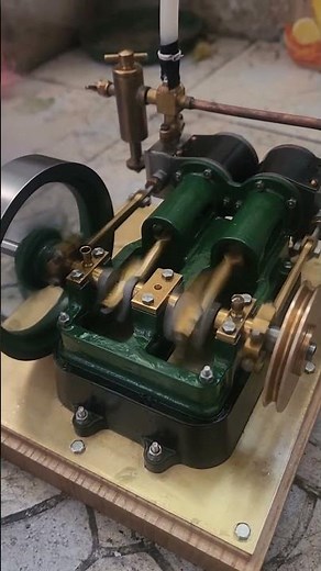 STUART Horizontal twin cylinder steam engine model #enginediy #enginesound #steamengine #engine