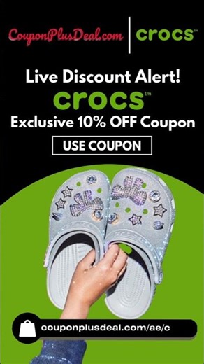 Instant 10% OFF on Crocs! Apply Code C30 (Live Savings Demo)