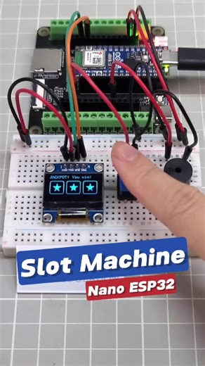 ESP32 Slot Machine with Sound & OLED Display! #arduino #engineering #electronics #arduinoproject #electricalengineer