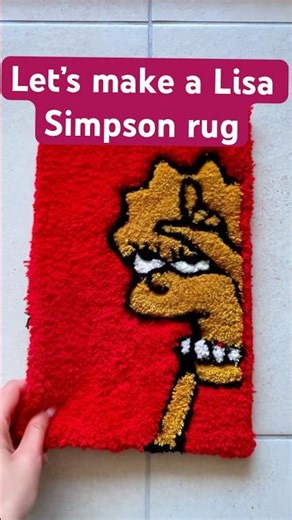Let’s make a Lisa Simpson rug #tufting #simpson #simpsons #rugs