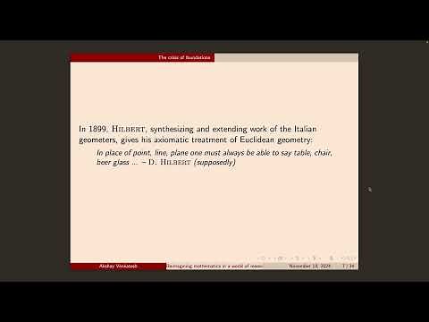 Akshay Venkatesh: (Re)imagining mathematics in a world of reasoning machines