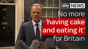 179K views · 1.1K reactions | European Council President Donald Tusk says the idea of Britain "having a cake and eating it" on Brexit is finished | Sky News | Facebook