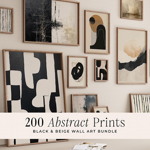 200 Beige Abstract Art Prints: Modern Gallery Wall Set, Trendy Posters (digital Prints) - Etsy UK