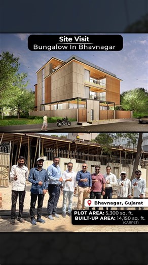 Prashant Parmar Architect® | Architect & Interior Designer on Instagram: "✨ A New Landmark Taking Shape in Bhavnagar ✨ We’re excited to unveil our upcoming project — the Bungalow in Bhavnagar, spread across an expansive 14,150 sq.ft of crafted built-up area. Designed to reflect elegance, comfort, and thoughtful detailing, this residence marks a significant step in our journey of creating timeless homes. 𝗣𝗥𝗢𝗝𝗘𝗖𝗧 𝗗𝗘𝗧𝗔𝗜𝗟𝗦: 🏠 Project Name: Bungalow in Bhavnagar 📍Location: Bhavnagar, 