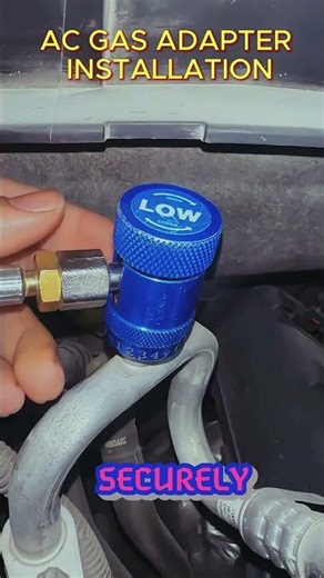 Install AC Gas Adapter #acrepair #automobile #autorepair