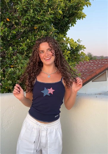 My favorite tank top ever! ⭐️🇺🇸 Y’all get excited for all the new patchwork tank tops I’m working on 👀 #tanktop #summeroutfitinspo #summer #tanktopoutfit #summertanktops