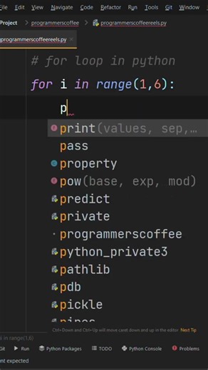 for loop in python #python #coding #programming #shorts #shortsfeed #subscribe #shortvideo #short