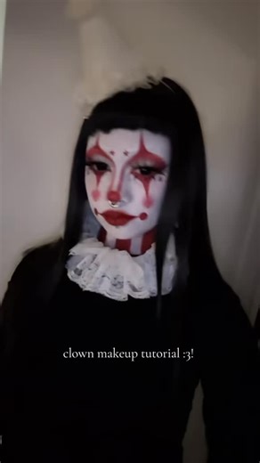 emily lucille on Instagram: "clown makeup tutorial ❤️ love how this came out! matching my tooth gems too :3! recreated @paytons.makeup makeup used: @darkasteroidpretty white foundation @lagirlcosmetics pro white concealer @hexbabybeauty lucidity eyeliner palette @hellbitesbeauty cybergoth eyeshadow palette @moco_queen “17mm sclera contacts” code “makeupxgraves” for 10% off #clown #clownmakeup #redclownmakeup #redstars #redstarmakeup #redmakeup #clownmakeuplook #miniscleralenses #creepycute #make