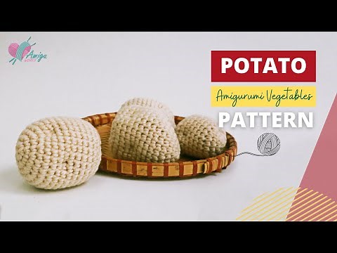 #032 | How to crochet an amigurumi Potato | Crochet amigurumi Vegetables | Free Pattern | AmiguWorld
