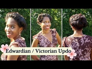 Simple FAST Edwardian / Victorian Gibson Girl Updo Tutorial | Vintage Black Hair 🌸