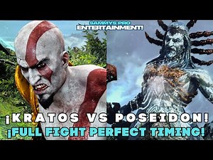 “KRATOS vs POSEIDON Full Fight – Perfect Timing in God of War 3!”