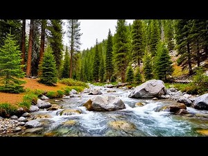 River Flowing and Birds Chirping | Gentle Forest Stream Sounds for Sleep, Meditation and Relaxation