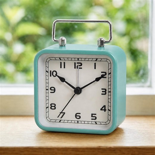 Small Metal Alarm Clock, Silent Luminous Quartz Desk Clock for Students Bedroom - Etsy