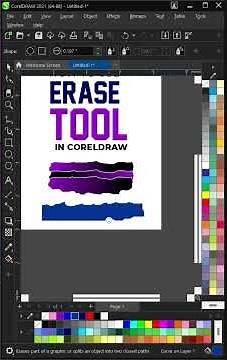 HOW TO USE THE ERASE TOOL | CORELDRAW TIPS #graphicdesigners #viral
