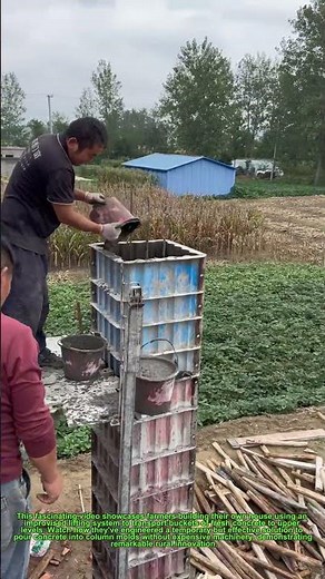 🏗️ Farmer's DIY Concrete Lift! Genius Rooftop Delivery