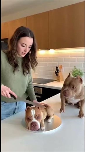 Dog Shaped Cake Cutting