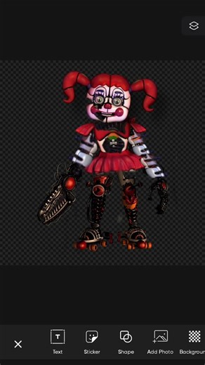 turning scrap baby to circus scrap baby (not canon btw)#fnaf