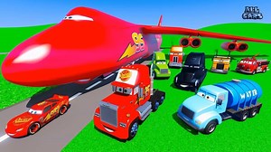 394K views · 8.5K reactions | All Cars Disney Truck Mack & Friends McQueen Gale Beaufort Mr. Drippy Jerry Red FireTruck for Kids | Spiderman And Frozen Elsa Learn Colors | Facebook