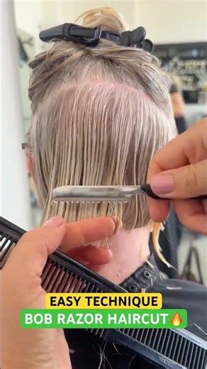 Easy Technique Bob Razor Haircut: Complete Tutorial Linked Below! 🔥🔥🔥