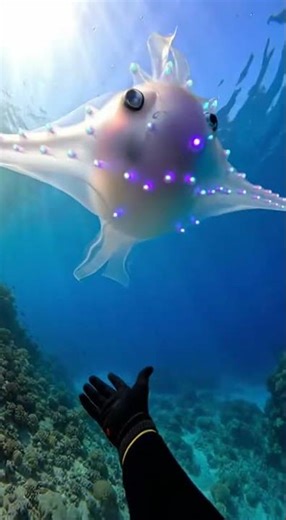 I filmed a strange color-changing creature… what is it? 😳👀 #usa #reeflife #shark #unitedstates