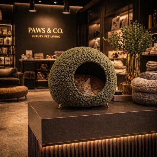 Crochet Cat House Pattern | T-shirt Yarn Pet Bed, Video Tutorial (PDF Download) - Etsy