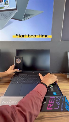 ASUS F16 Boot Time Test ⚡ | How Fast This Laptop Starts? #shorts