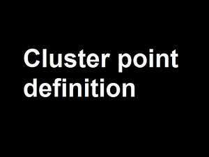 Cluster point definition