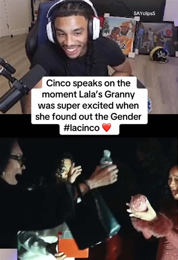 Cinco reacts to the moment Lalas Granny was super excited finding out the Gender & Lalas Mom had to come grab her 😂🥰 like he said she’s Lacinco 🥰 @jaycincoo @Lala Baptiste✨ #jaycinco #lalabaptiste #lacinco #fyp #gender
