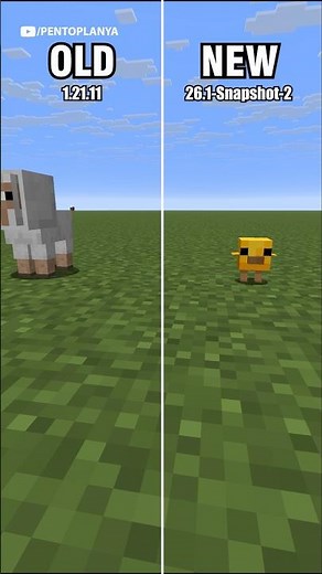 Minecraft New vs Old Baby Mobs Models | (26.1 snapshot 2)