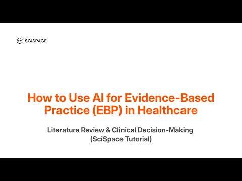How to Use SciSpace for Evidence-Based Practice (EBP) in Healthcare | Prof. Benita Olivier