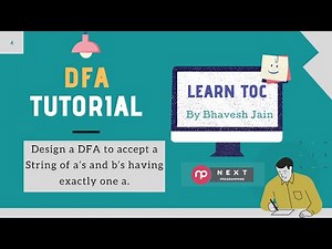 Design a DFA to accept a String of a’s and b’s having exactly one a.