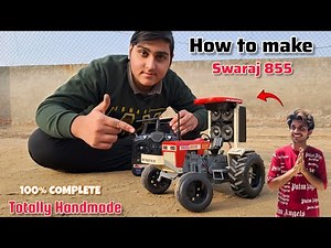 Making a Swaraj 855 Tractor at Home using pvc pipe sheet || How to make tractor