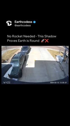 Habits | Lifestyle + Knowledge on Instagram: "🚨 Flat Earth Theory? Busted. By a Shadow. 🌍☀️ This one simple driveway video shows what textbooks couldn’t. 🎥 Watch how the shadow curves throughout the day — a visual proof of Earth’s rotation and its round shape. If the Earth were flat… this would’ve looked very different 👀 🧠 This isn’t CGI or simulation — it’s real-time, real science. Just shadows, sun, and a spinning planet. ✅ Save this to shut down conspiracy debates ✅ Share it with that “f